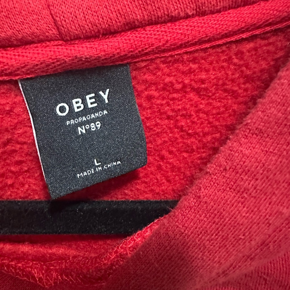 Obey Red Graphic Hoodie - Picture 5 of 6